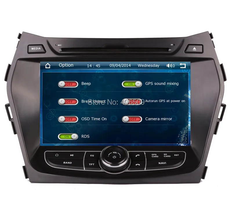 2Din Автомагнитола автомобильный dvd плеер gps навигация для hyundai IX45 Santa Fe 2013 с радио BT