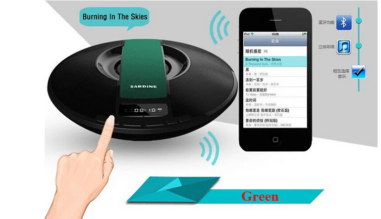 Originální SDY-021 Přenosný bezdrátový Bluetooth reproduktor 10W Stereo audio zvuk s mikrofonem Broadcast Caller SP021