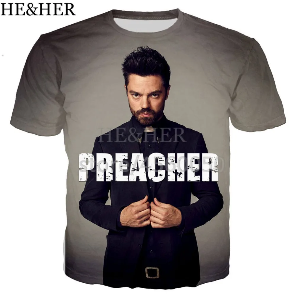 ТВ play Preacher футболка для мужчин и женщин 3D принт Новинка забавная s летние топы хип