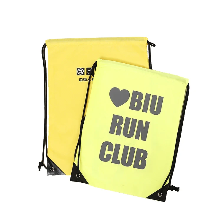 Custom Logo Printed 210D Polyester Drawstring Bag for Promotions
