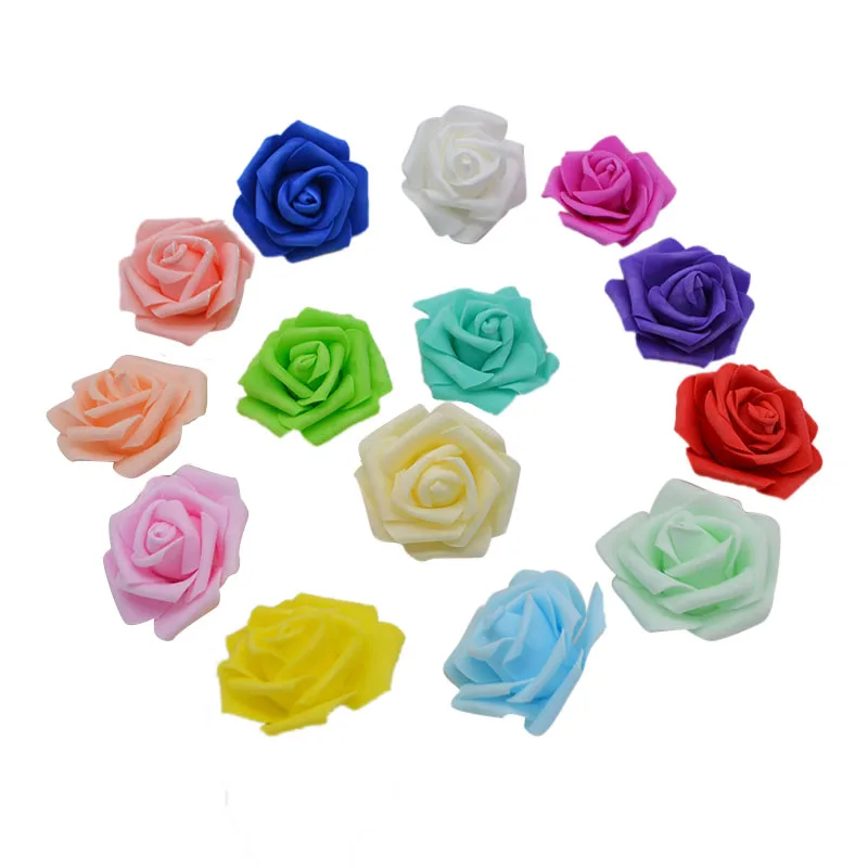 10/20pcs 6cm PE Foam Rose Flowers Artificial Flowers For Home Wedding Deco Bride Bouquet Scrapbooking DIY Birthday Gift Supplies