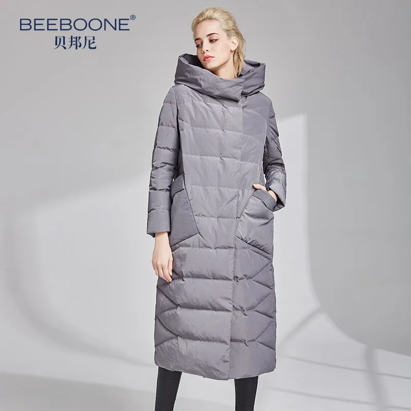 Женский длинный толстый пуховик BEEBOONE тонкая теплая зимняя куртка|Пуховики| |