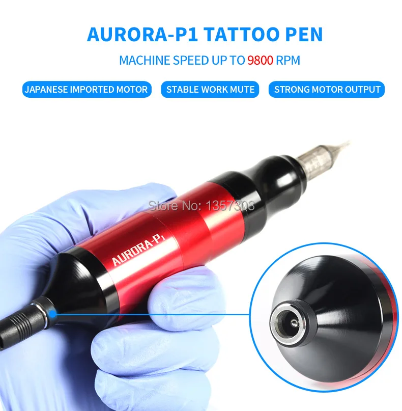 Mais vendido rotativa caneta tatuagem conjunto caneta