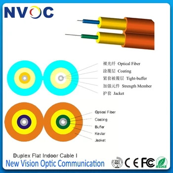 

3.0mm Indoor MM 50/125 Duplex GJFJV Multi Mode Indoor Optical Fiber Cable LSZH Jacket