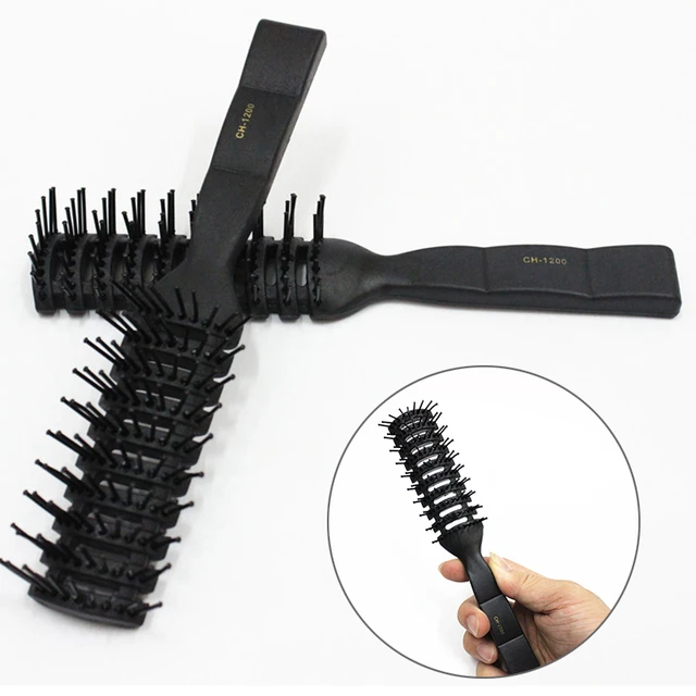Mayitr 1pc Professional Salon Curl Hair Combs Black PP Plastic Hairs
