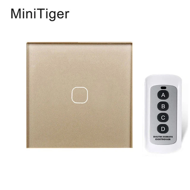 Minitiger Touch Switch 1 2 3 Gang 1 Way Wireless Remote