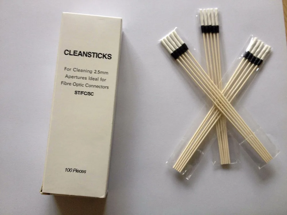 

100pcs/lot 2.5mm Fiber Optic Cleaning Sticks Cleaning Swab for FC/SC/ST Connector