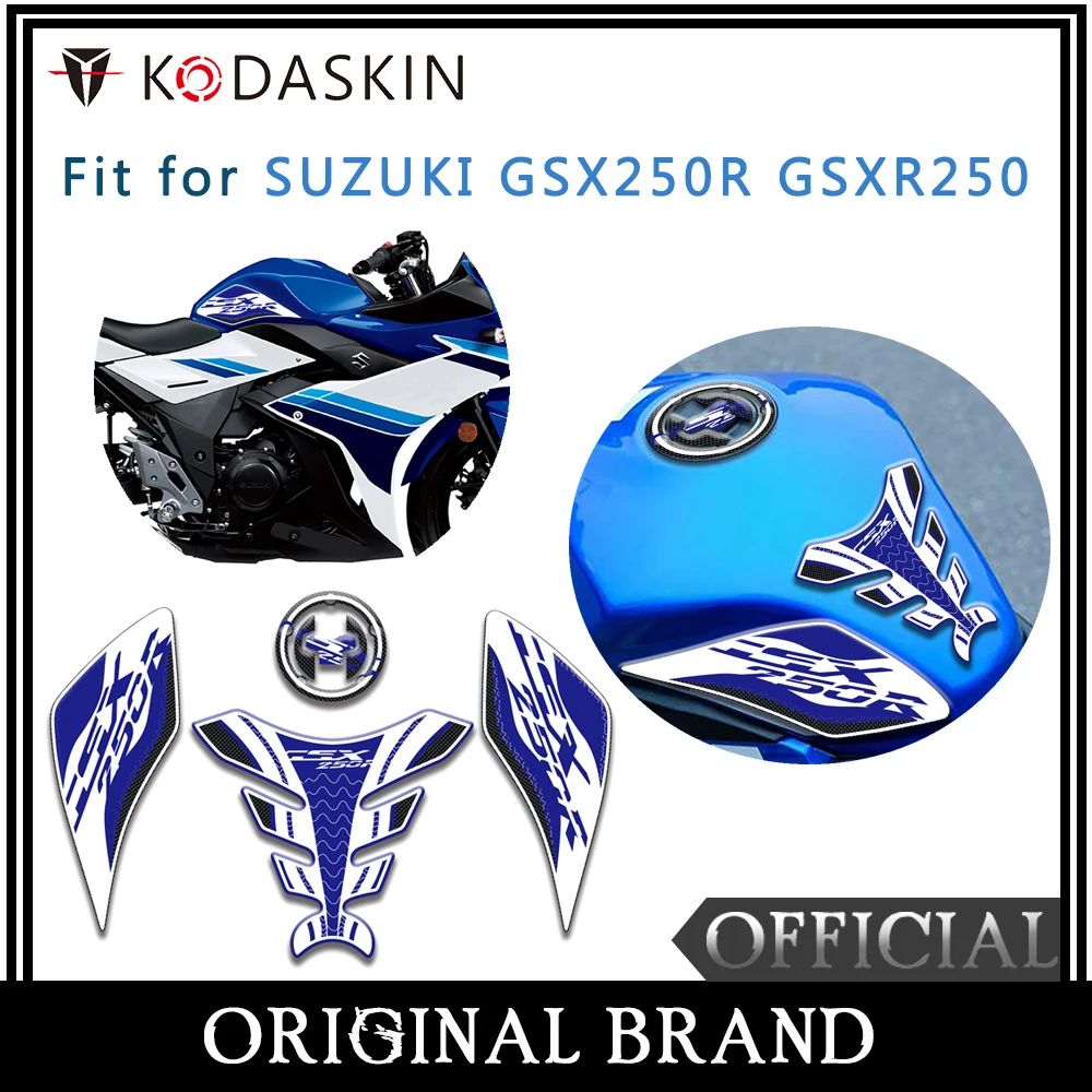 

KODASKIN Fuel Tank Cap Sticker Fish Sticker Sticker Fit For SUZUKI GSX250R GSXR250 (Blue)