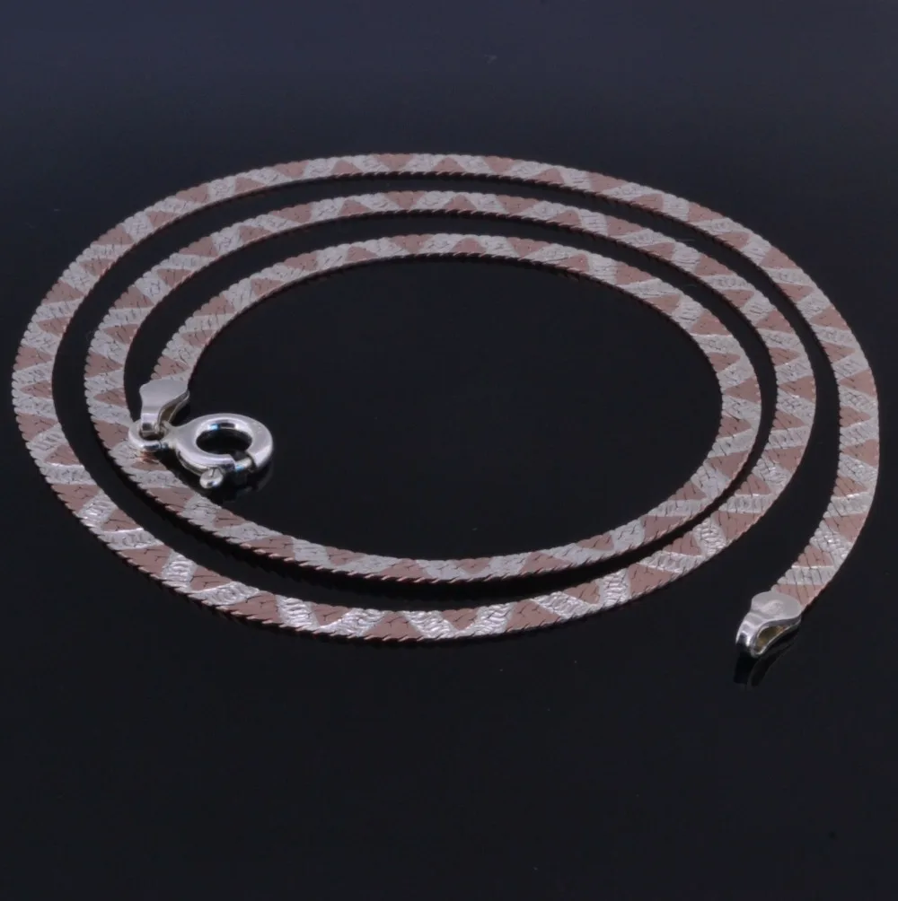 

silver 925 popular two tone palted chain