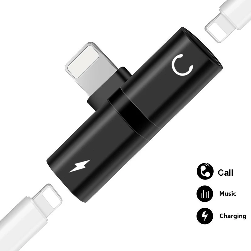 

Ingelon New 2019 Earphone Splitter Adapter for Music and Charging adaptador Audio Connector for iphone IOS System Dropshipping