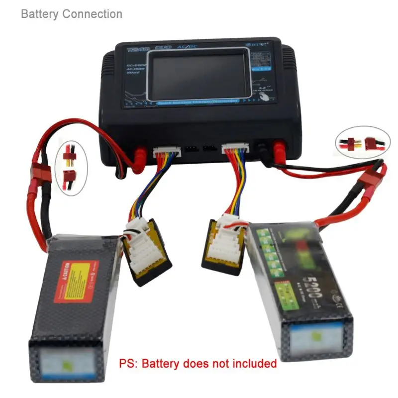 

HTRC T240 DUO AC 150W /DC 240W Touch Screen Dual Channel 10A for LiPo LiHV LiFe Lilon NiCd NiMh RC Balance Charger Discharger