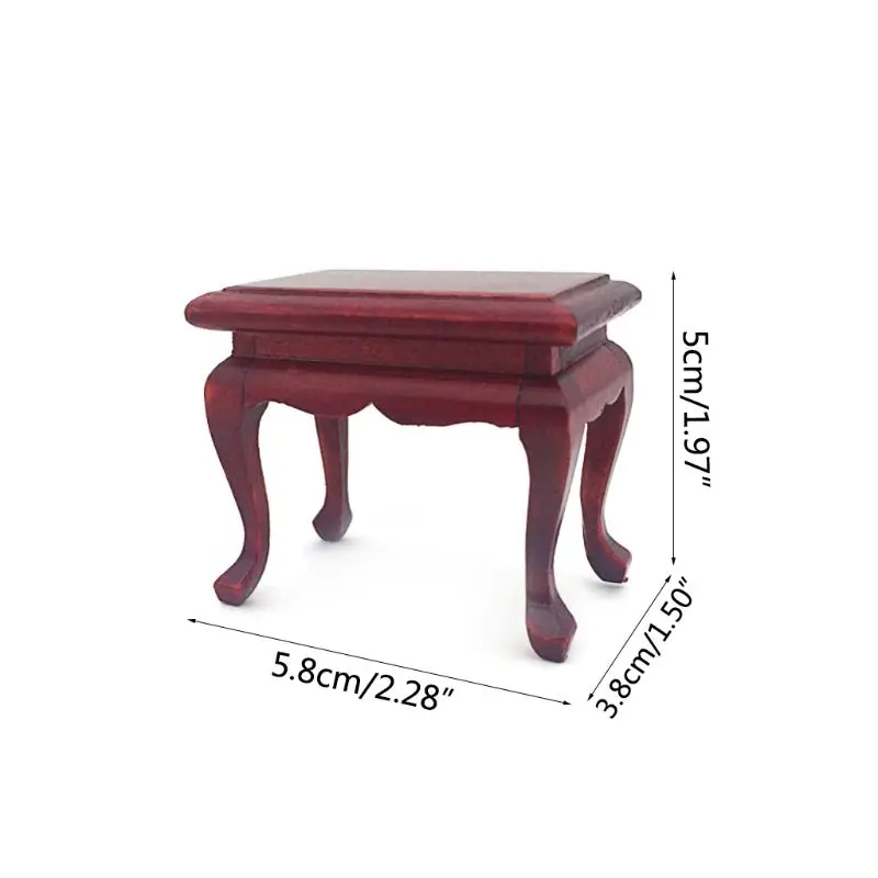 1:12 دمية أثاث مصغر كرسي خشبي نهاية الجدول ل دمية اكسسوارات المنزل المعيشة غرفة مسرحية لعبة