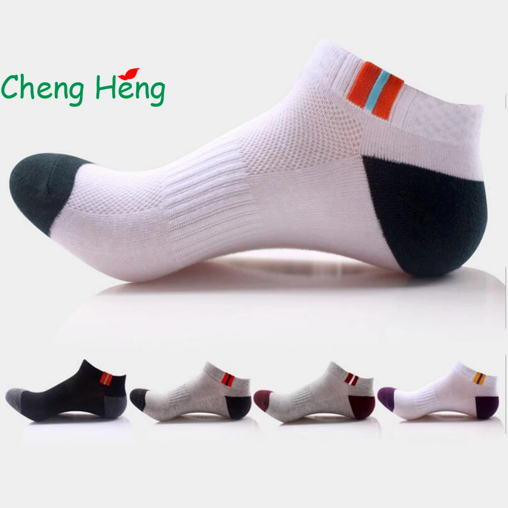CHENG Хэн 5 пар/упак. распродажа высокое качество Новый стиль хлопковые носки Для мужчин носки Обувь с дышащей сеткой носки 5 цветов Мода