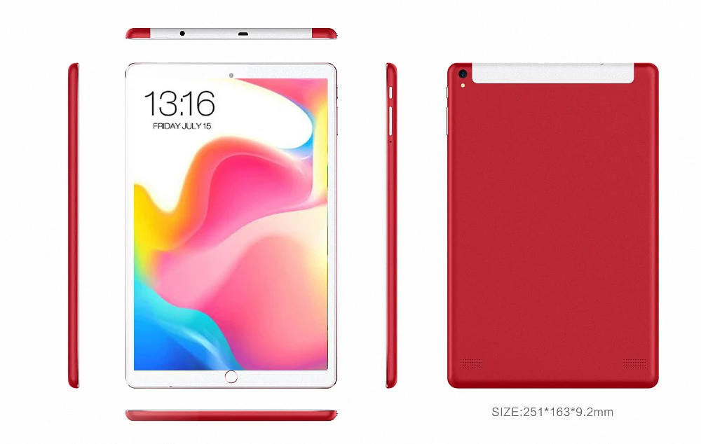 BDF 2019 New 10 Inch Tablet PC Octa Core 4GB RAM 64GB ROM 1920*1200 IPS 2.5D Tempered Glass 2 SIM C