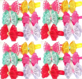 

(120pc/lot) Pet Dog Ribbon bow Tie Grooming Bowknot Ties For Dogs Pet Accessories mixed style Y921-5