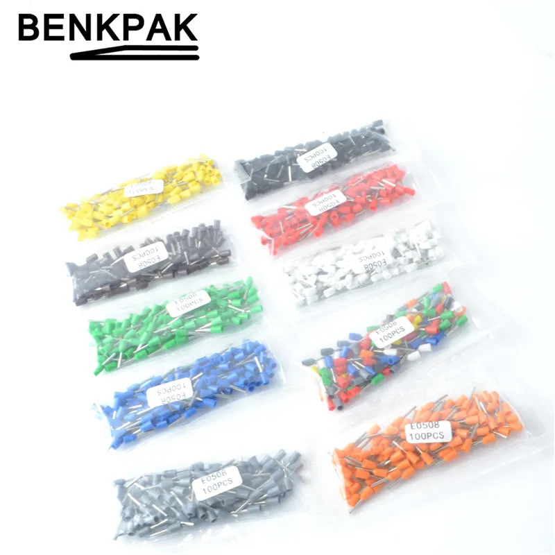 

E0508 Tube insulating Insulated terminals 0.5MM2 Cable Wire Connector Insulating Crimp Terminal 100pcs