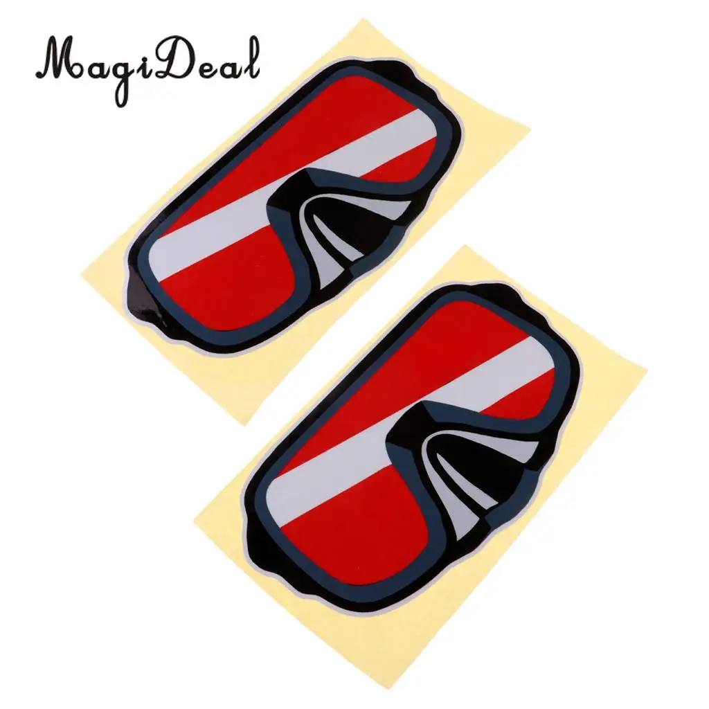 2 Pieces Reflective Adhesive Waterproof Scuba Diving Diver Kayak Fishing Sticker Decal for Dive Tank Cylinder, Flippers