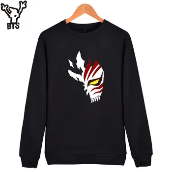 

KPOP Bleach Sweatshirt Men Hip Hop Funny Hooded Sweatshirts Streetwear Anime Long Sleeve Mens Hoodies And Sweatshirts Hip Hop