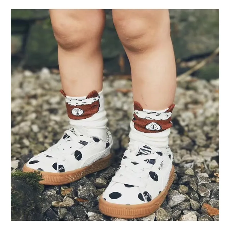 Хлопковые носки для малышей Детские гольфы с принтом животных альпаки для мальчиков и девочек гетры От 0 до 6 лет