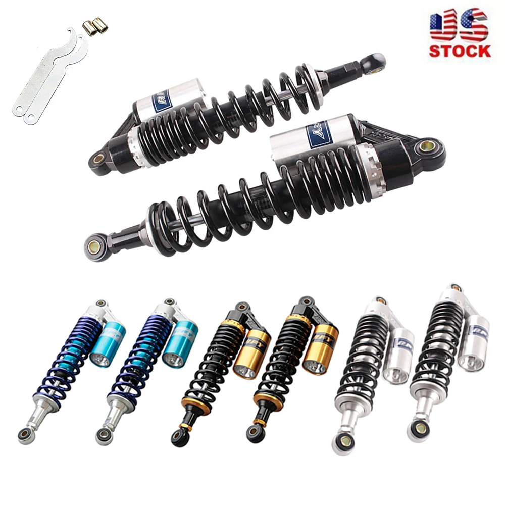 

320mm 340mm 375mm 400mm Air Shock Absorber Rear Suspension for Scooter Gokart Moped Quad ATV Dirt Street Bikes 150cc-750cc