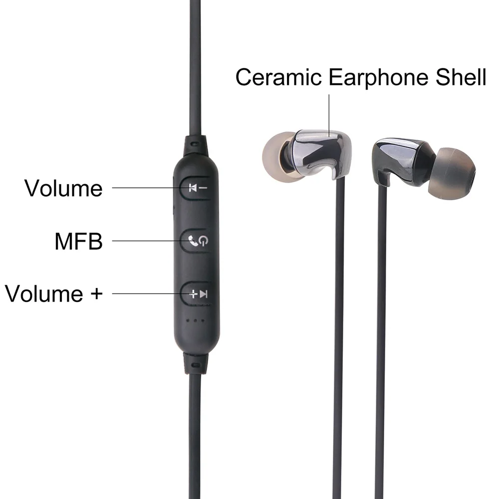 TC01S Bluetooth Earphone Wireless Headphone Ceramic Sport Running Bluetooth Headset Earpiece With Mic Stereo Earbuds For phone