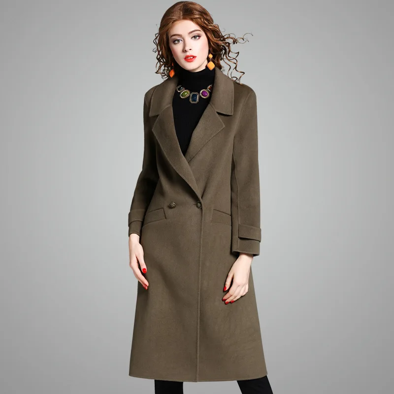 D'hiver Et Manches À Long Double Mode Manteau Solide Femmes 100 Face Laine Causalité Nouvelles Color Picture Automne De Longues tIwqFgAx