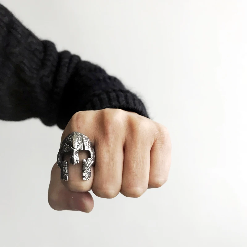

Mcllroy Ring men/skull/316L stainless steel titanium vintage punk wedding men rings fashion party man jewelry 2019 dropshipping