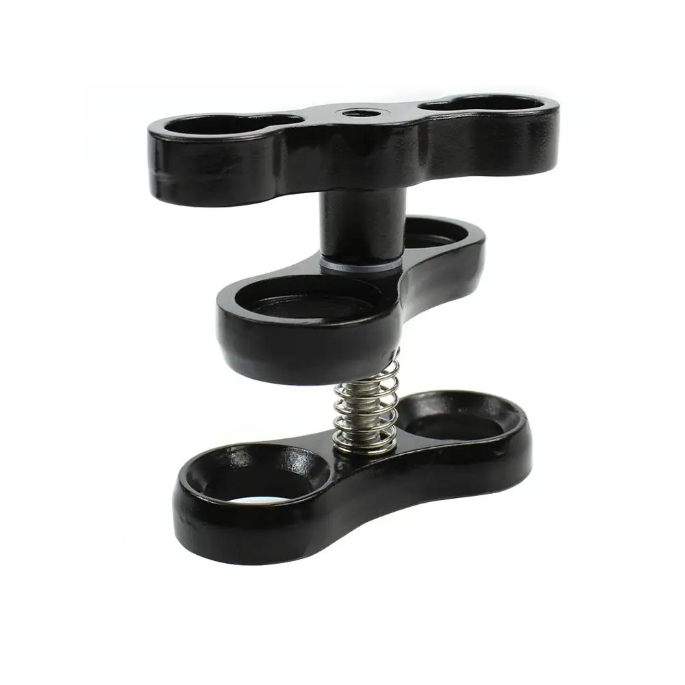 

Aluminum Alloy Ball Clamp Two Hole Butterfly Clip Diving Photography Light Arm Bracket Holder Underwater Equipment for Gopro
