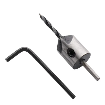 

3mm Three Sharp HSS Carpentry Countersink Drill HSS Drill Bit with Wrench