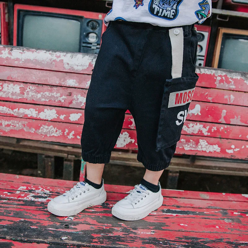 Укороченные штаны для мальчиков лето 2019 детские малышей|Брюки| |