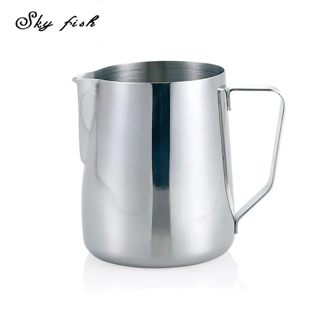 Sky Fish 350ml Stainless Steel Coffee Frothing Jug Milk Latte Sky Fish 350ml Stainless Steel Coffee Frothing Jug Milk Latte Espresso Pitcher Steam