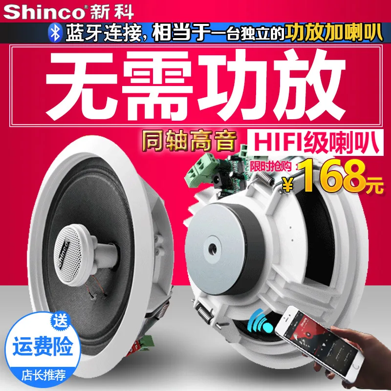 Потолочный беспроводной Bluetooth динамик Shinco V2 фон музыкальные радио динамики|radio