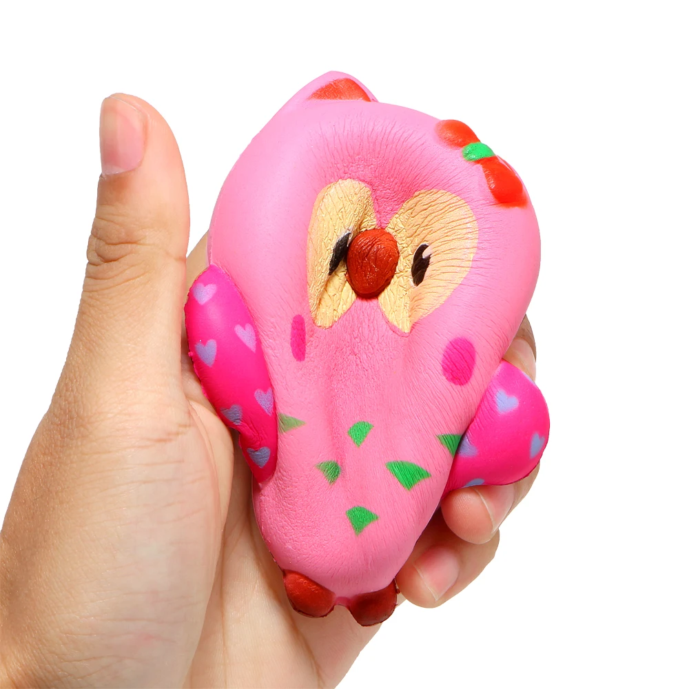 Jumbo Kawaii Сова животных мягкими медленно нарастающее при сжатии игрушки телефон пристяжной талисман кулон хлюпает мягкие душистые подарок