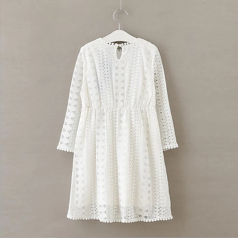 

Girls White Lace Dress 5-16 Years Teens Girls Dress Long Sleeve Princess Dress for Kids Girls Spring Autumn Children Lace Dress