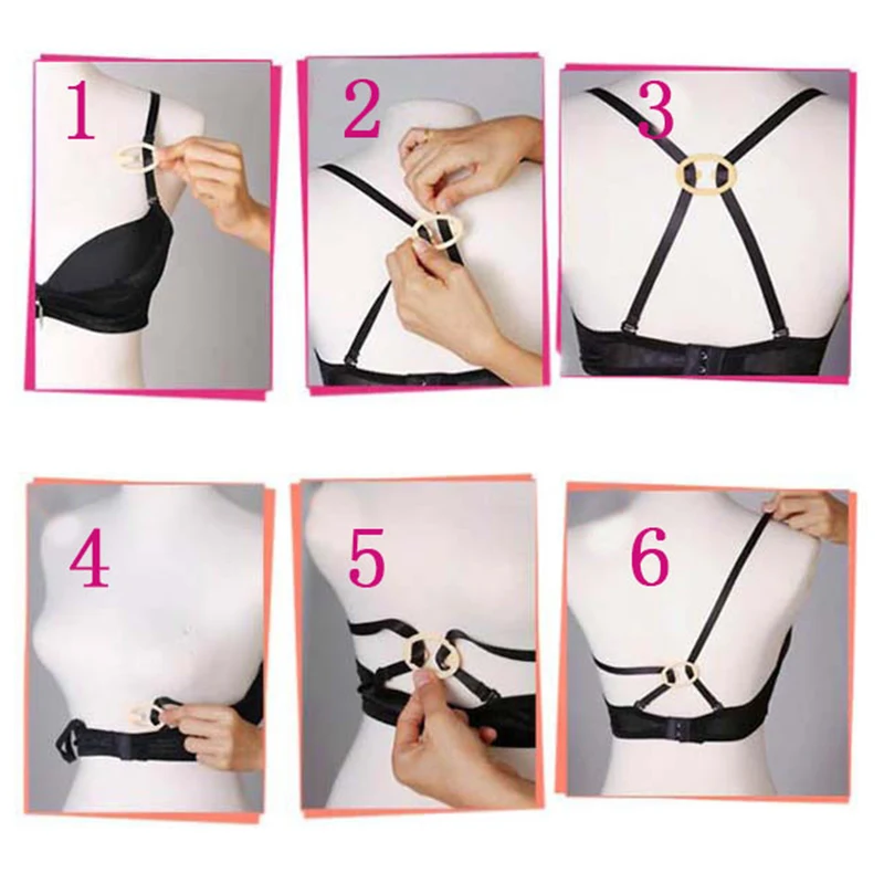 

HOT 9PCS Women Bra Strap Clip Anti-slip Invisible Hook Buckles for All Cup Size 19ING