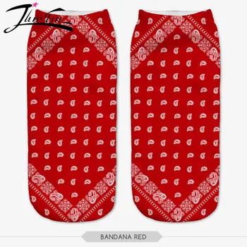 

funny socks 3d printed full bandana white harajuku korean cotton socks women