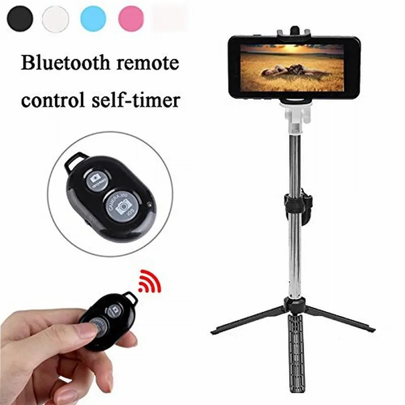 Portefeuille Bluetooth Selfie Mobile Phone Holder Stick Tripod Stand For iPhone 7 Plus 5S 6 6s SE 8 Xiaomi redmi 4x mi6 Monopod (8)