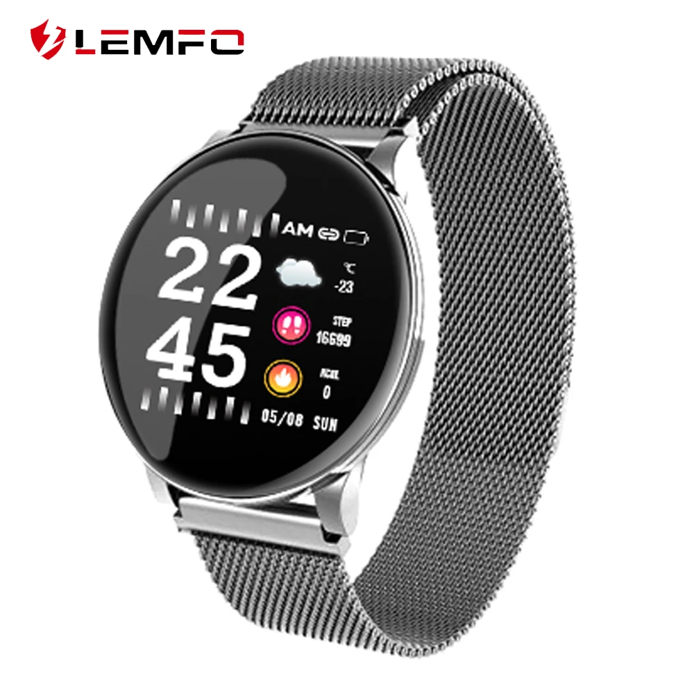 

LEMFO Smart Watch Men IP67 Waterproof Fitness Tracker Heart Rate Monitor Blood Pressure Women Weather Sport Smartwatch Clock