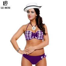 LEBESI сексуальный бикини большого размера женский купальник женский комплект бикини пуш-ап купальник без бретелек Бразильский купальный костюм