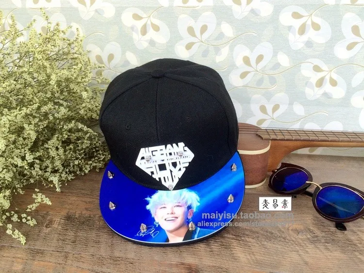 Bigbang G-Dragon хип хоп кепка GD модные заклепки Акриловые повседневные шипованные snapback gorra hombre печать кости мужчины женщины пары