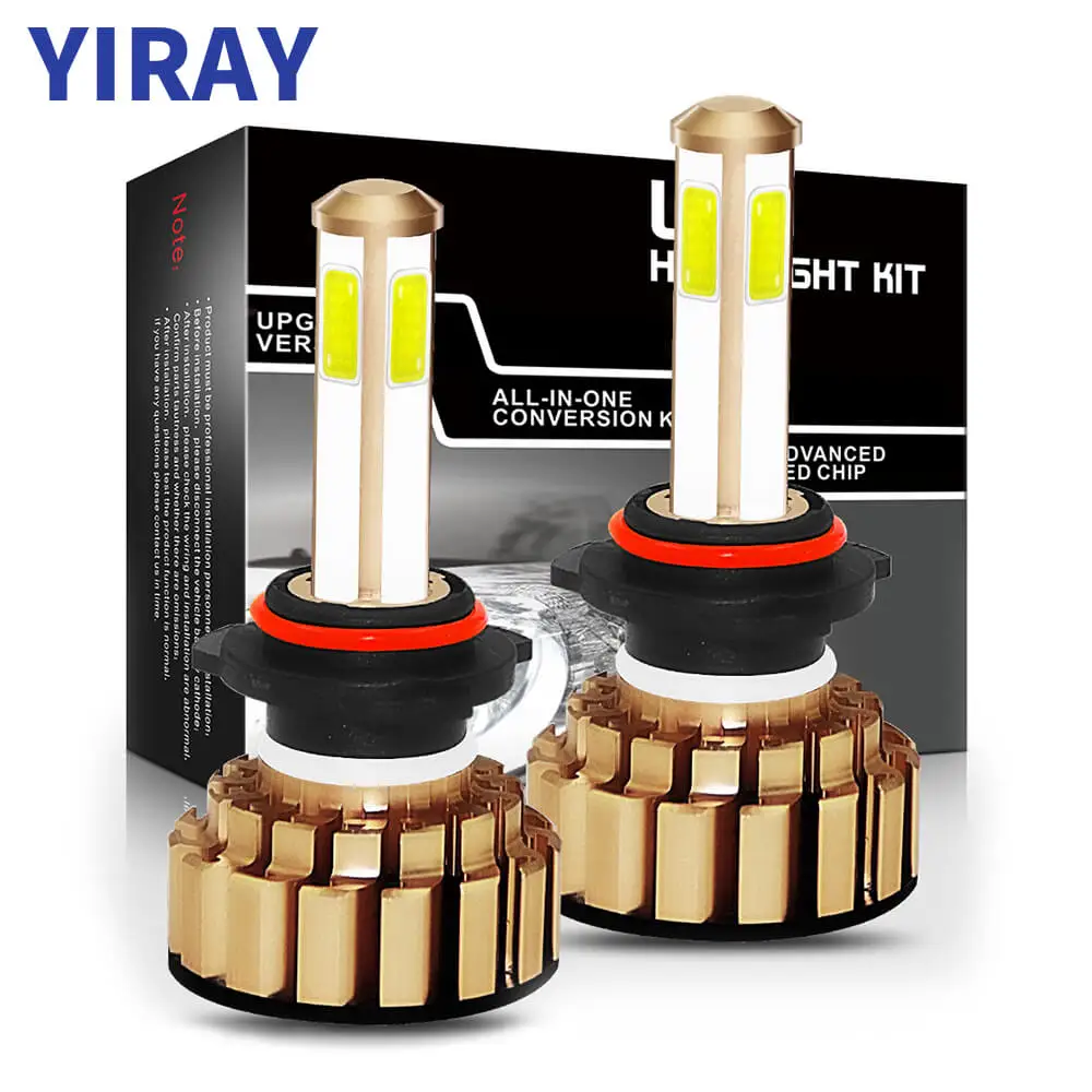 

YIRAY 2PCS Car Headlight H4 H7 LED H11 9005/HB3 9006/HB4 9003/HB2 COB CHIPS Super Bright Auto Bulb Headlamp 60W 6000LM 6000K 12V