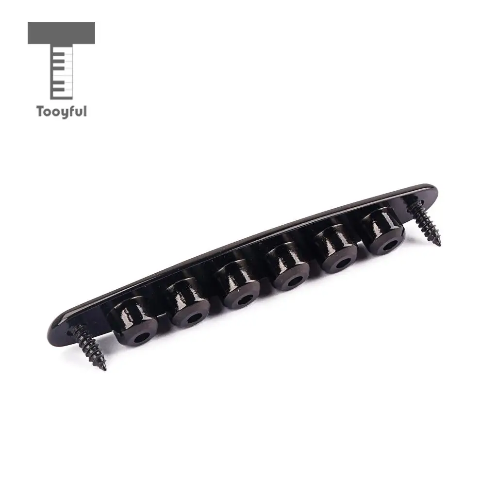 Tooyful Metal Guitar Instead Thru Body String Mounting Ferrules Bushings Electric Guitar Accessory Black