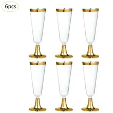6 шт одноразовые пластиковые бокалы для красного вина, бокалы для шампанского, Коктейльные бокалы, вечерние бокалы для напитков, чашки для Западной кухни