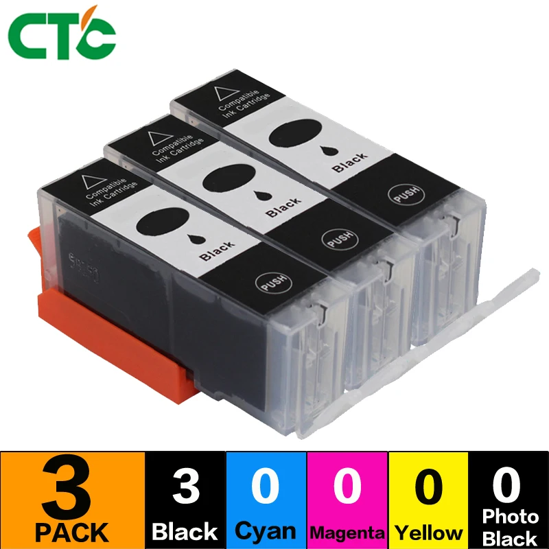 Черные картриджи PGI525 3 шт. совместимы с canon PIXMA IP4850 IP4950 IX6550 MG6220 MG6150 MG6250 MG8170 MG8220 MG8150