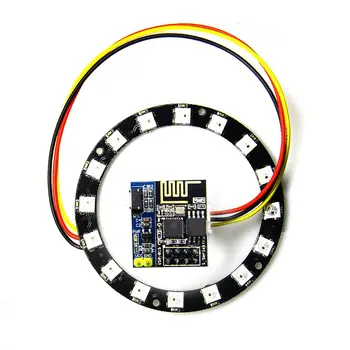 

WS2812 Light Ring Electronic Maker Student Education ESP8266 ESP01S 01 RGB LED Smart Wifi Kit Christmas DIY