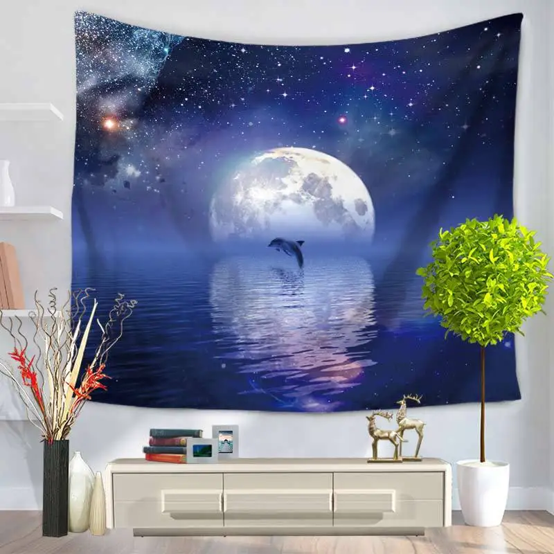 

Polyester Tapestry Starry Sky Wall Blanket Decoration Tapestry Mandala Wall Hanging Multifunctional Home Decoration Tapiz Pared