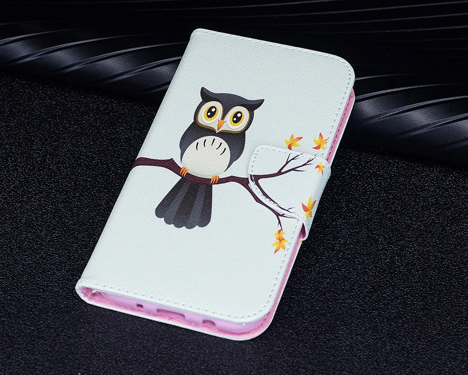 פרפר ינשוף עור מפוצל ארנק Flip מקרה עבור iphone 11 פרו כיסוי עבור Iphone 5 5S se 6 6s 7 8 בתוספת X 10 XS max XR Coque iPhone11 11 phone case