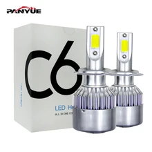 Elglux 2 шт H4 светодиодный H7 H11 H1 H3 COB Чип Авто фар 72 W 8000LM Высокая ближнего света все в одном автомобилей лампы 6500 K 12 V
