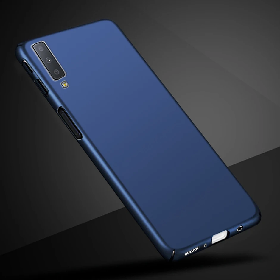 Жесткий пластиковый чехол для Samsung Galaxy A7 2018 крышка простой матовый защитный