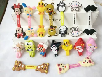 

100pcs/lot Hot Sale Cartoon Hero Headphone Earphone Cable Wire Organizer Cord Holder USB Charger Cable Winder For iphone samsung